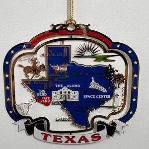 Texas Landmark Brass Ornament